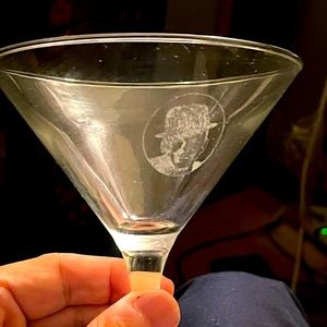 Official Collector’s Frank Sinatra Martini Glass from TV Land 1998 Rat Pack